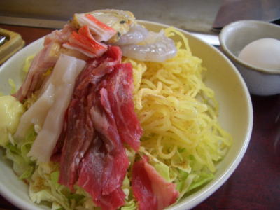 富士の焼そばの具材