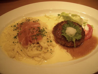 パスタモーレ高蔵寺店の和風ハンバーグ&選べるパスタ