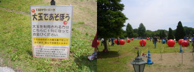 国営木曽三川公園 138タワーパークの大玉で遊ぼう