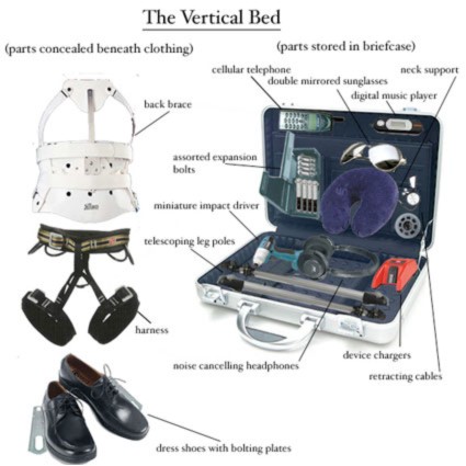 The Vertical Bed 垂直に眠ることのできるベッドのための部品一式 The Vertical Bed 垂直に眠ることのできるベッドのための部品一式