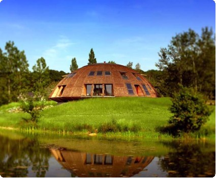 solaleya-dome-house ソーラー電池を動力に持続可能な回転する家 solaleya-dome-house ソーラー電池を動力に持続可能な回転する家