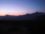 夜明けの槍ヶ岳