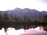 鏡平夕焼け