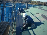 屋根工事中