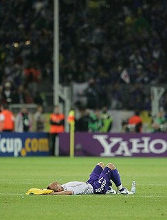 試合後のヒデ
