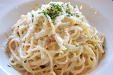 ツナと玉ねぎのクリームスパゲティ
