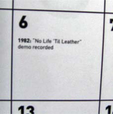 伝説デモ「No Life 'Til Leather」が録音された日