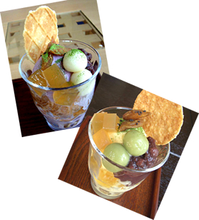 さつまいもアイスのパフェ