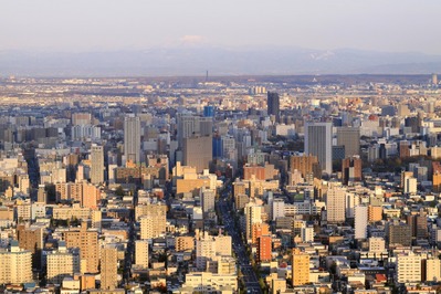 円山から中島公園方面の眺め