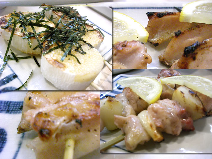 長芋とももにんにくの串