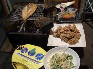 小屋で