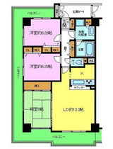 堺市賃貸/ダイアパレス鶴山台間取り