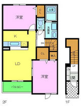 堺市賃貸不動産/井坂様アパートA間取り