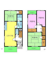 富田林市賃貸/戸田テラスハウス間取り