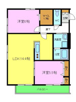 大阪堺市賃貸不動産/パナシェ諏訪森間取り