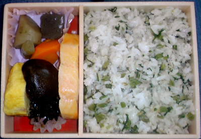 野沢菜とじゃこ弁当