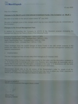 Changes to the Annual Management Fees