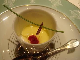 Gelee de betteraves, blanc-manger au lait de chevre