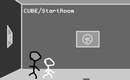 Stick Man in Cube