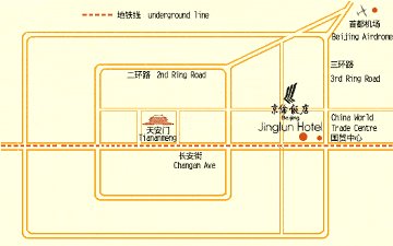 北京旅行・京倫飯店地図