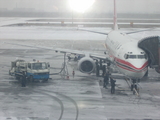 雪の瀋陽空港