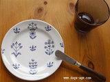 arabia tapestry blue plate