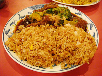 Beef and Broccoli with Fried Rice