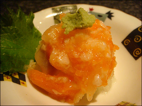 Salmon and Squid with Grated Radish
