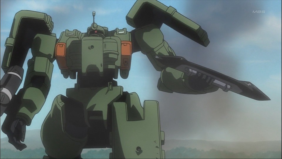 肩はザクっぽいMS