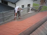 スラリー塗装中