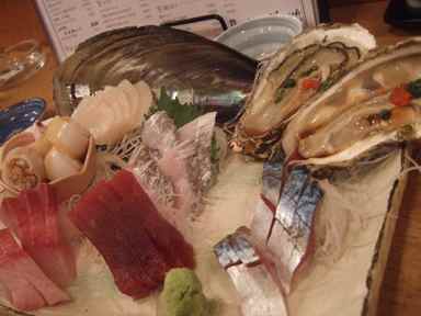 魚金 刺身盛り合わせ