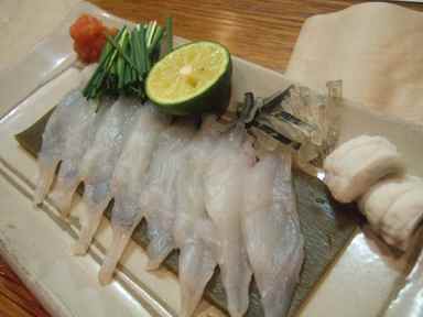 あそこ とらふぐ刺身