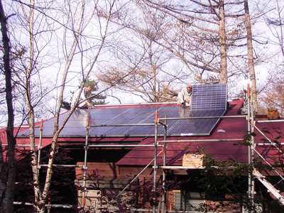 20091104太陽光発電取付け1
