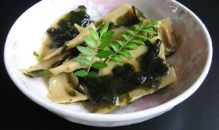 破竹は細いので、そぎ切りにしてみました