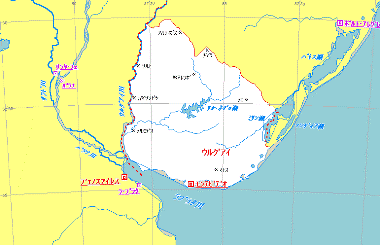 ウルグアイ地図