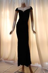 ブラック ロング フリー ドレス008
