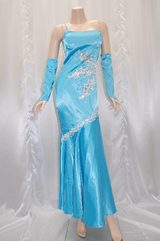 ブルー ロング ドレス004
