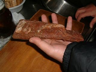 熟成完了の豚バラ肉