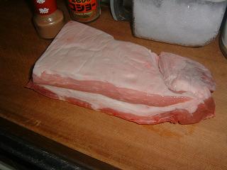 豚バラ肉の脂肪側