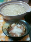 おろし釜揚げうどん!完成