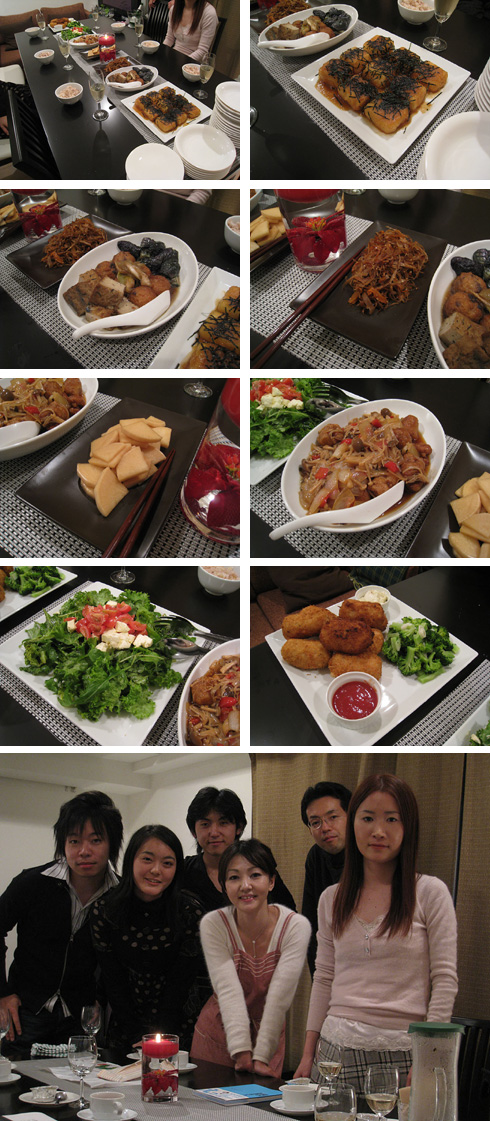ホームパーティーで作成した料理