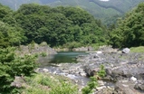 わたらせ渓谷鉄道の沿線の風景 水沼(上流)