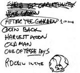 SundaySetlist(thanks,Mr.L.)