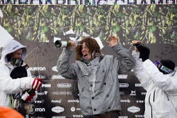 L-R: Chas Guidemond, Shaun White and Jussi Oksanen