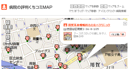 病院の口コミサイト