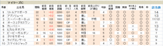マイラーズC2009 傾向まとめ表