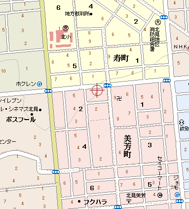 北見夕陽ヶ丘店地図