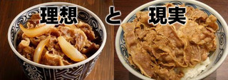 牛丼の理想と現実