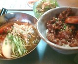新橋 悟空 カルビ丼 冷麺