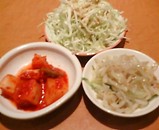 韓家新橋 カクテキ ナムル サラダ